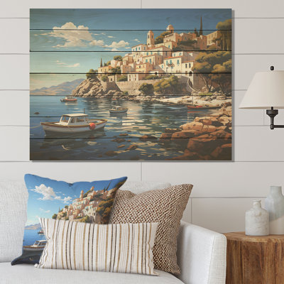 Capri Italy Landscape Coastal Dream II - Italy Landscape On Wood Print