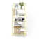5-Tier Bookcase Bookshelf,Gold Finish Arched Glass Bookcase