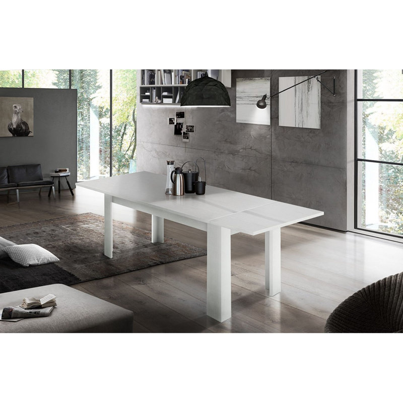 Goncalvo Dining Table, Glossy White, H75 x L210 x W90cm