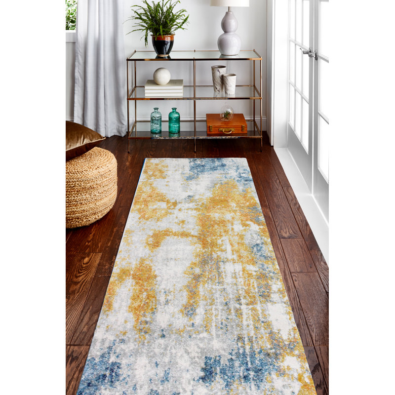 Abstract Area Rug, Runner 76 x 244cm