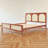Wood Platform Bed With Rattan Headboard & Footboard, Wood Frame, Bohemian, Bedroom-416234402-416234400