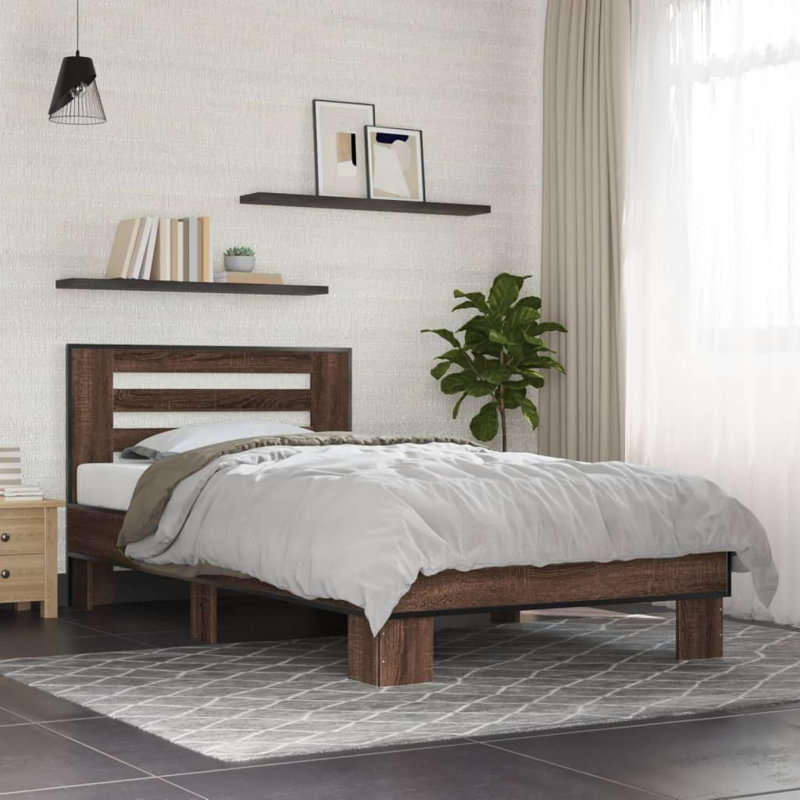 Olgun Open-Frame Bed, Small Single (2'6), Black Style 1