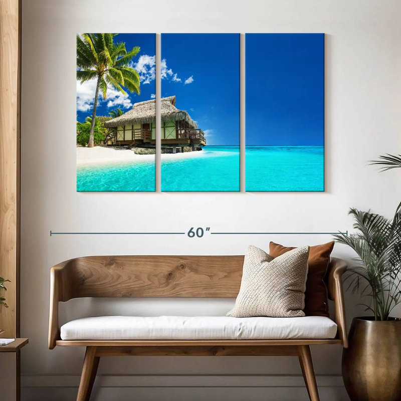 Plage tropicale Gillard Tahiti, H 32 po x l 50 po