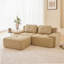 Canapé modulaire en forme de L avec tissu en velours côtelé Boneless Modern-1276013601-1276013602