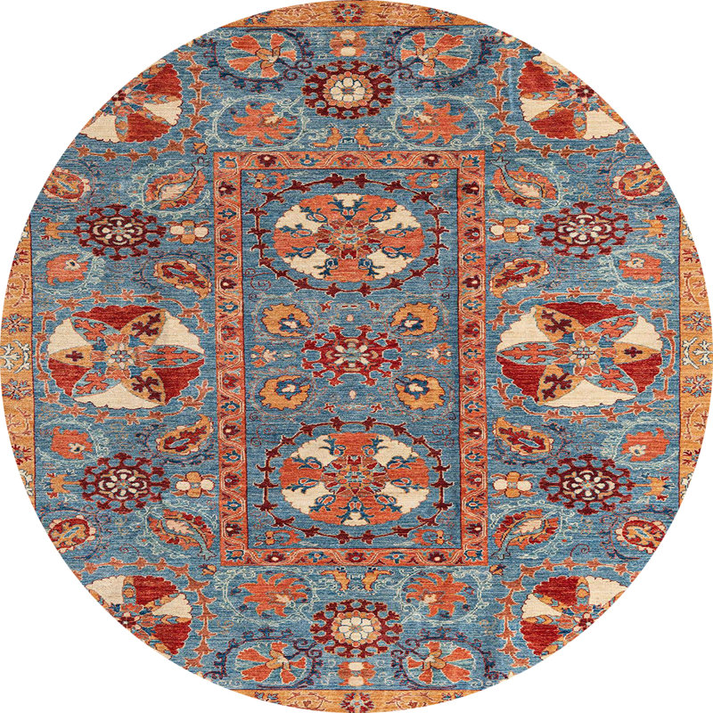 Paisley Indoor Rug, Round 6'