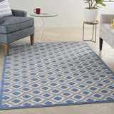 Tapis bleu Newton Houndstooth