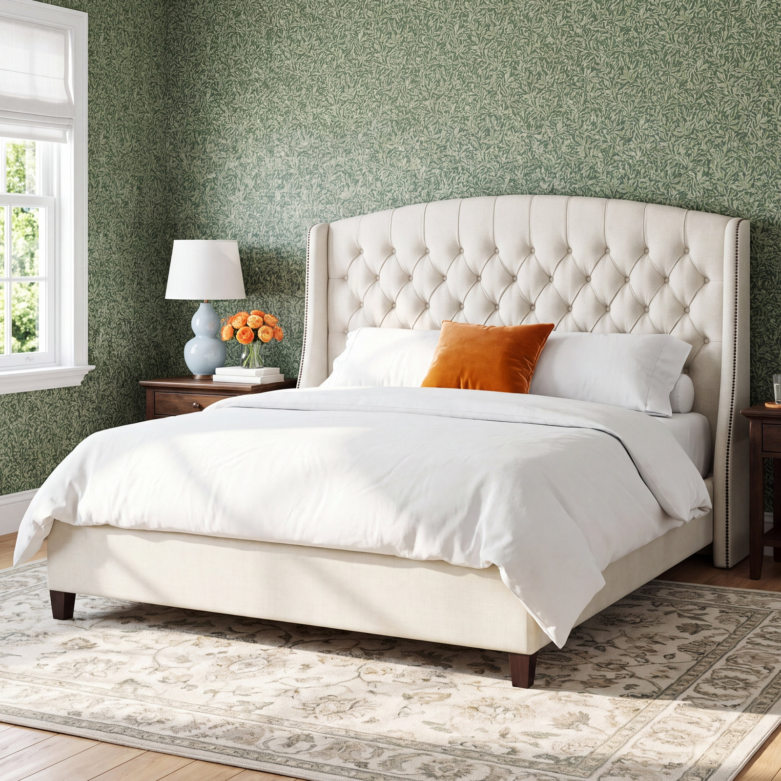 Harwick Upholstered Bed, King, Beige