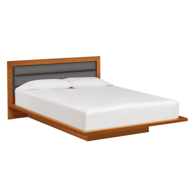 Moduluxe Upholstered Bed, California King, Autumn Cherry, Hemp Fabric