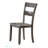Transitional 7Pc Dining Set Rectangular Table Wood Base Ladder Back Chairs Grey Finish Wooden Dining Room Furniture