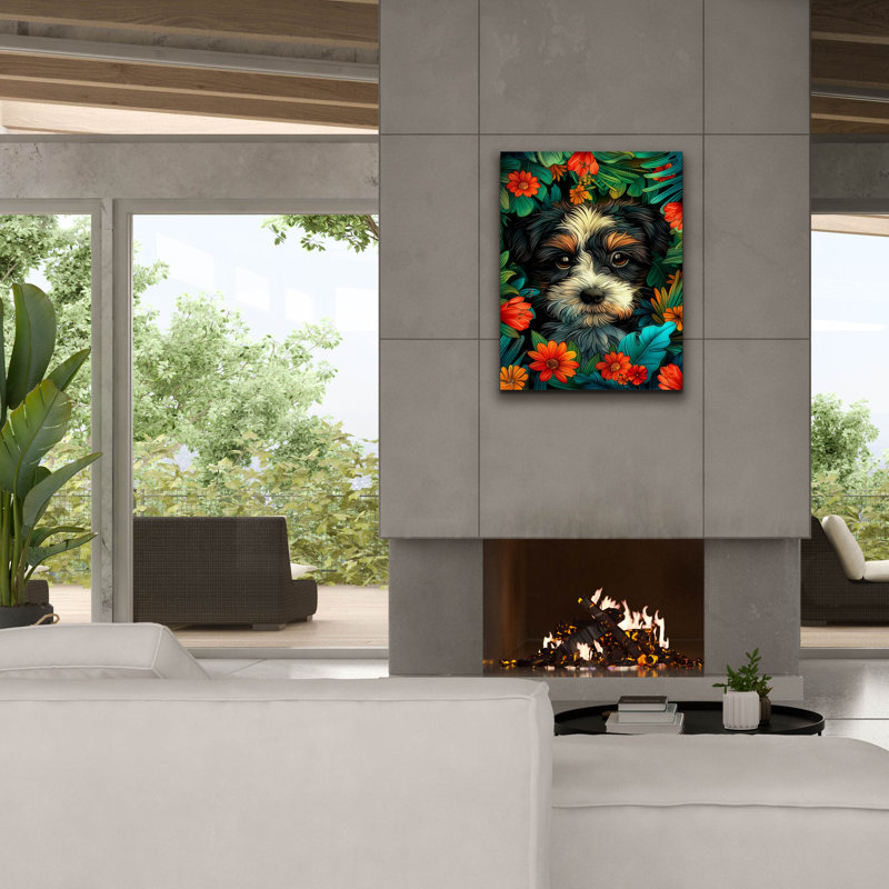 «Epic Graffiti» «Bella's Babies - Buster» par RomantzArt, art mural sur toile, H 34 po x l 26 po x P 1,5 po