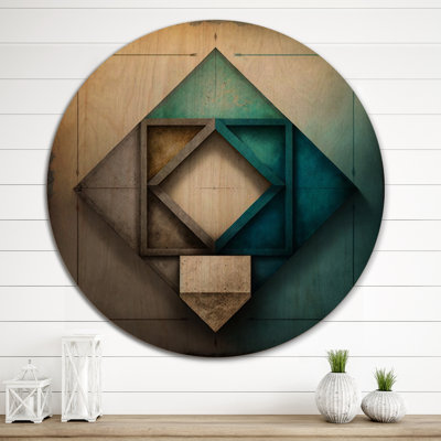 «Perfect imperfections» rétro graphique VIII - art mural moderne en bois géométrique - bois de pin naturel