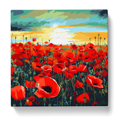 Poppy Field - Wrapped Canvas