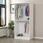 Garde-robe moderne blanc, panneau de particules enduit 100% mélamine, 35,4 x 74,8 x 20,5 pouces | Fabrication robuste, capacité de tablette de 11,0 lb | Conception élégante de couleur unie pour un rangement organisé dans les chambres et les espaces de vie-474491091