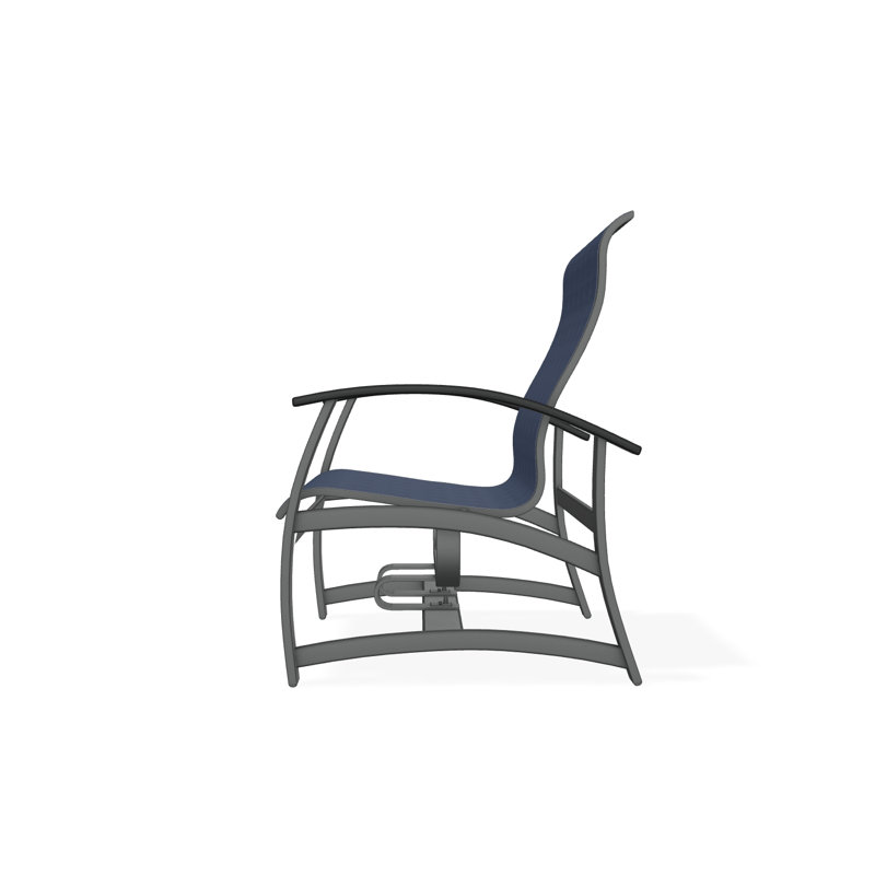 Belle Isle Outdoor Lounge Chair, Graphite, Destiny Steel