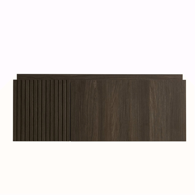 Armoire 36 po MURI en grain de bois espresso avec porte et tiroir, sans couvercle ni couvercle