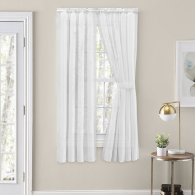 Tangina Cotton Blend Semi Sheer Curtain Pair