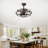 Best Sells Modern Enclosed Ceiling Fan Indoor With Remote Control And Bladeless Rust Red Industrial Ceiling Fan Light Kit
