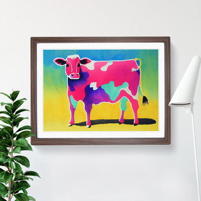 Colourful Cow Vol.1 Abstract - Framed Print