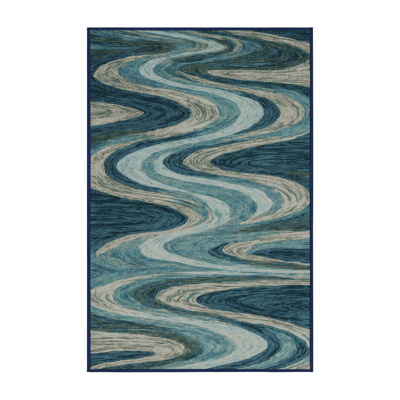  Tapis hawaïen lavable River Flows, Rectangulaire 2 pi x 3 pi