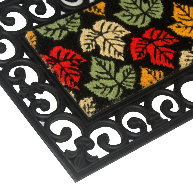 Mickelson Non-Slip Floral Indoor / Outdoor Doormat