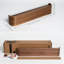 Porte-manteau mural « Toke » - Porte-manteau au design moderne avec crochets muraux dissimulés - Panneau en placage de bois massif - Noyer-136150920