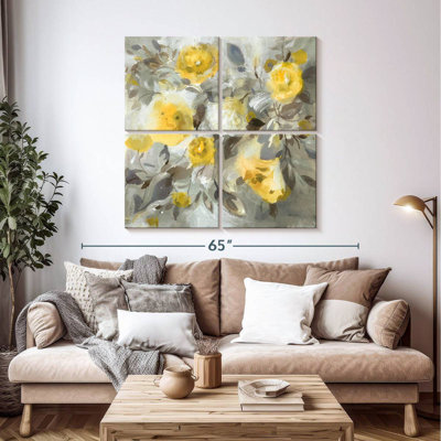 Avery Floral Uplift Yellow Gray