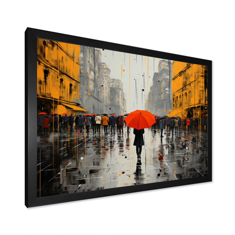 "Cityscape Glimpses Of Metropolis", reproduction d'art sur toile, H 34 po x l 44 po x P 1,5 po, Cadre simple noir