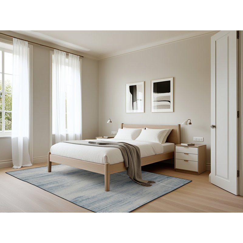 Machine Washable Abstract Gray Area Rug, Rectangle 5' x 7'