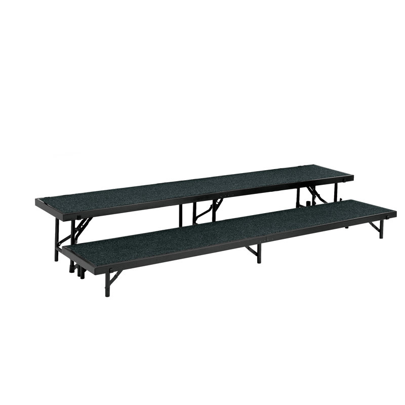 Ensemble de rehausseur de chorale Tapered, H 24 po x l 54 po x P 72 po, Noir