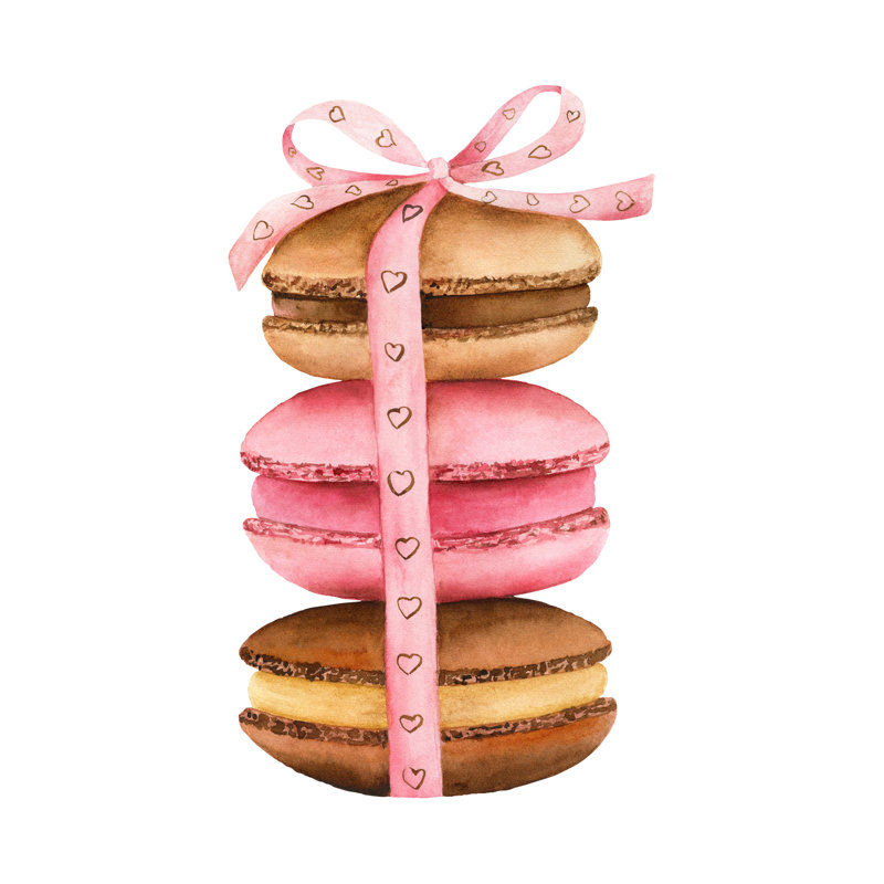 Macarons - Wrapped Canvas Print, 51cm H x 51cm W x 3.8cm D