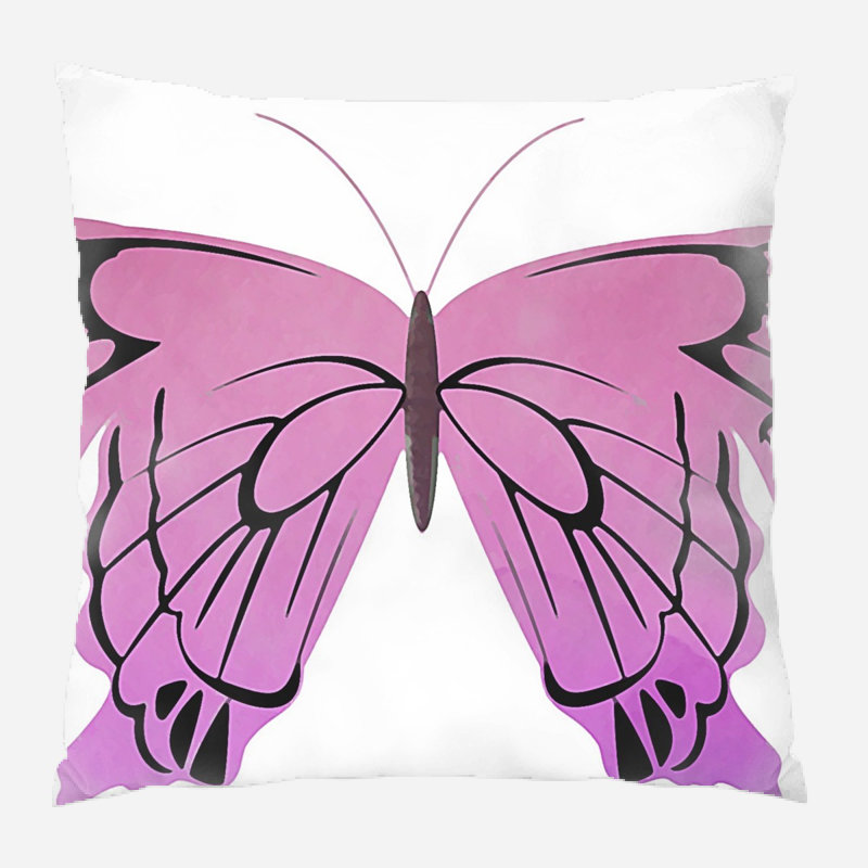  Housse et insert de coussin carré rose pour l'extérieur, Synthétique, Extérieur