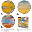 «Every Little Ocean Sunset Abstract Expressionism on Canvas», reproduction de 3 pièces-1727658948