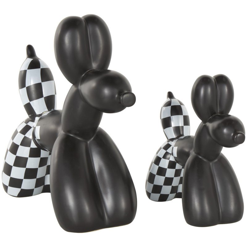 Ensemble de sculpture Micayah, Noir / blanc