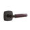 Ensemble de leviers d'intimité Emtek Select avec rosette urbaine moderne et tige en T, levier en marbre Rosso Levanto (CF)