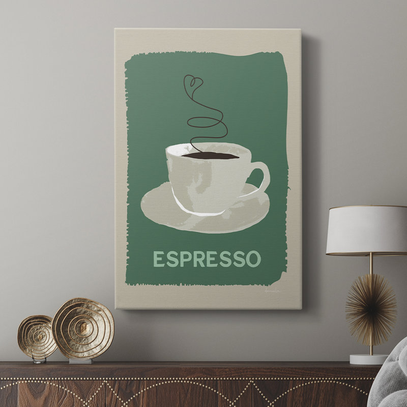 Café moderne IV - Cavas enveloppés de galerie, H 18 po x l 12 po