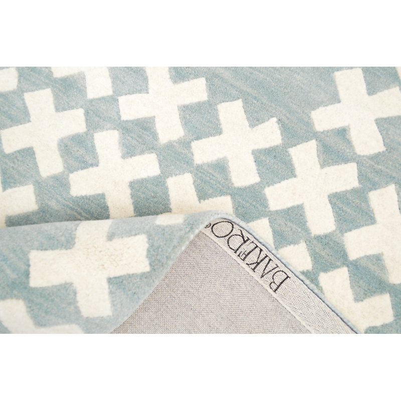 System Geometric Wool Hand Woven Area Rug, Rectangle 122 x 183cm