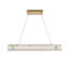 Luminaire suspendu carré / rectangulaire à DEL avec détails en cristal pour îlot de cuisine-65683041