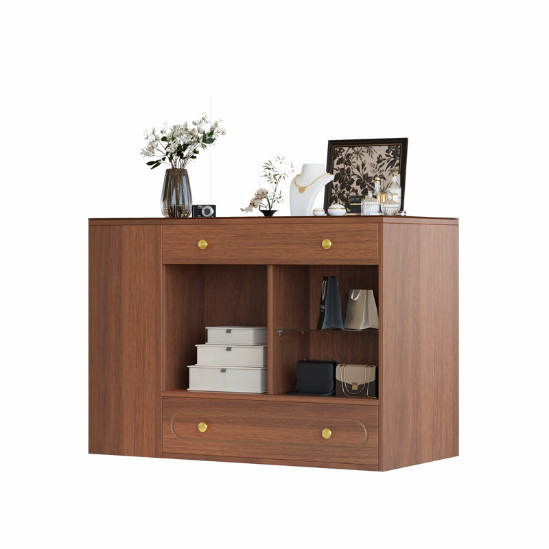 Îlot de rangement avec 6 tiroirs Witney, Noyer