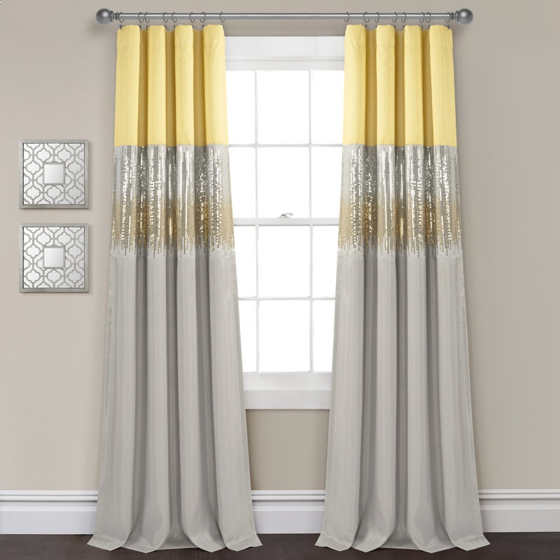Night Sky Blackout Curtain Single Panel, Yellow