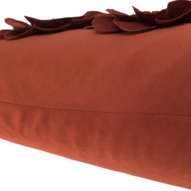  Sunflower Lumbar Rectangular Indoor/Outdoor Pillow Cover, Rust Red