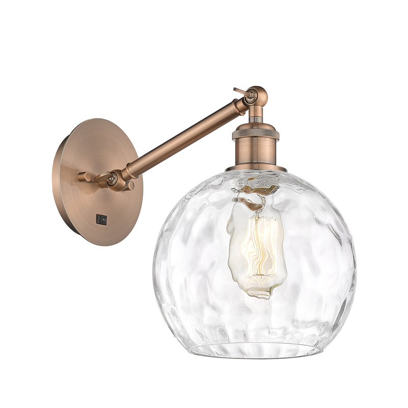 Applique murale 8 "1 lumière 8" avec bras ajustable Shauna, DEL, Nickel satiné brossé