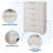 Fluted 5 Drawer Dresser for Bedroom, 47" Tall Modern Chest with Gold Handles for Living Room-37747431