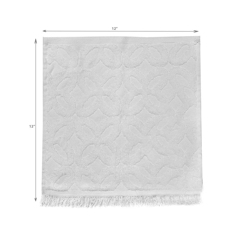 Avery Wash Cloth 12" X 12" - Set Of 6, Blanc