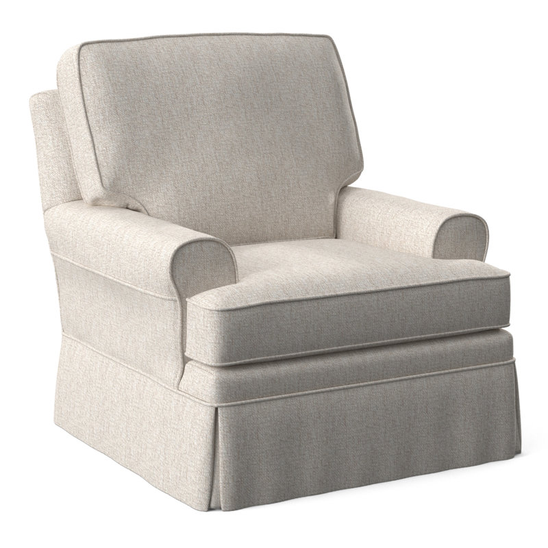 Belmont Upholstered Swivel Armchair, Snow Crypton Performance; 0884-91
