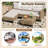 3 Pieces All Weather Wicker Rattan Sectional Sofa