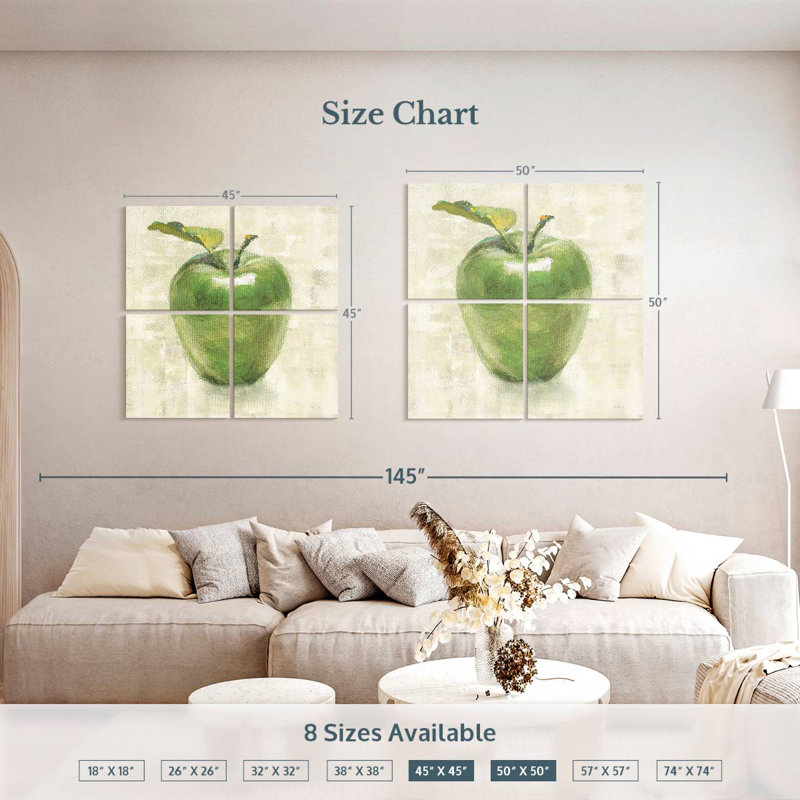 Yarlin Green Apple, 50" H x 50" W