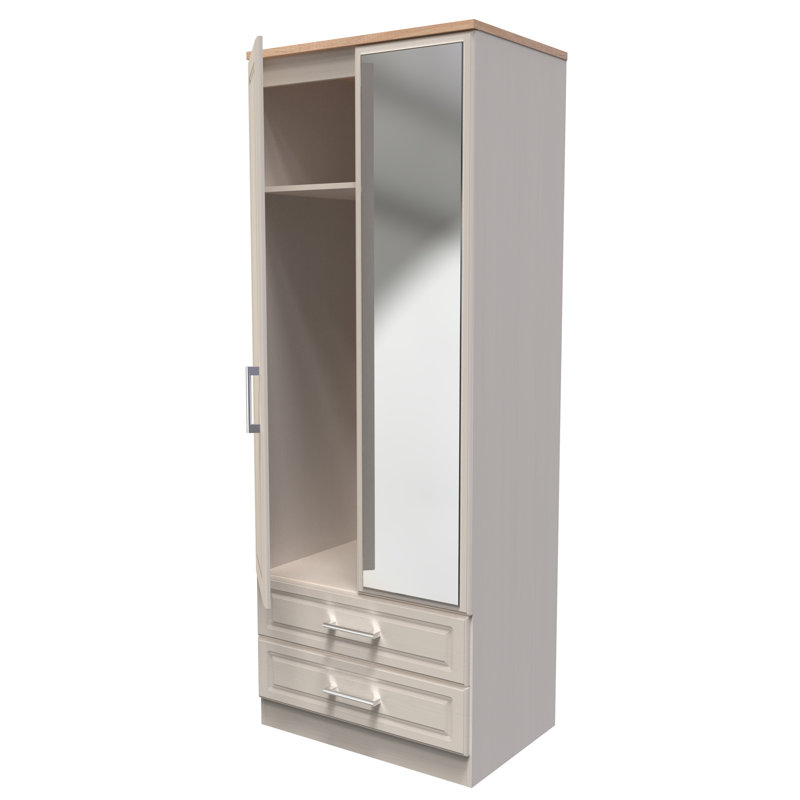Aalysia Manufactured Wood Wardrobe, Kashmir Ash/Modern Oak