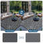 Tapis extérieur réversible en plastique imperméable noir / brun recyclé P.E.T.-1118439605-1118439608