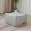 Repose-pieds modulaire chenille confortable à 1 place gris clair chenille