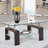 Rectangular Tempered Glass Coffee Table with Shelf-1373258101-1450897544